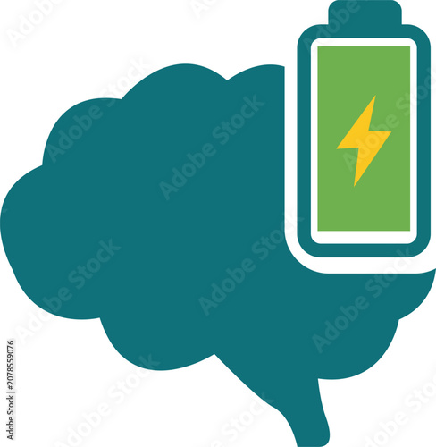 Mental Energy and Cognitive Power Concept Icon