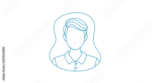 Simple Line Drawing of a Person.