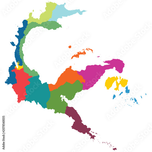 Detailed vector map of Central Sulawesi (Sulawesi Tengah) province with 13 regencies.