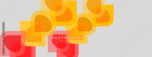 Foto Abstract geometric shapes overlap, creating vibrant color blocks