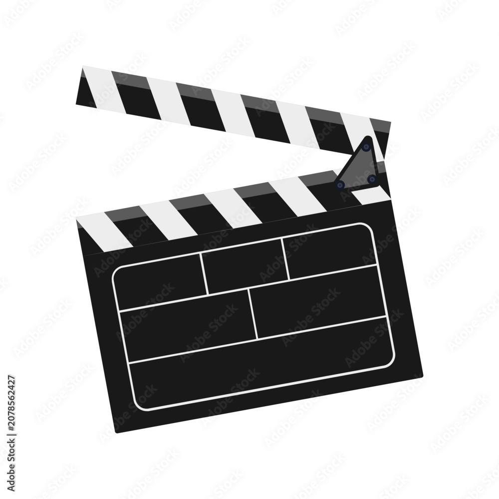 Fototapeta premium Film Clapperboard Icon Illustration