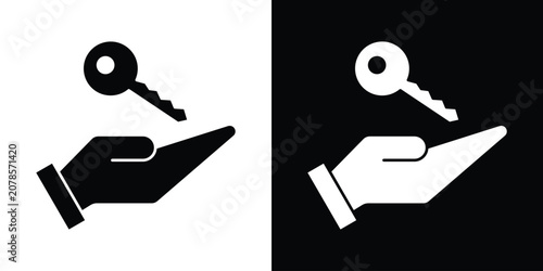 Tableau sur toile Key handover icon
