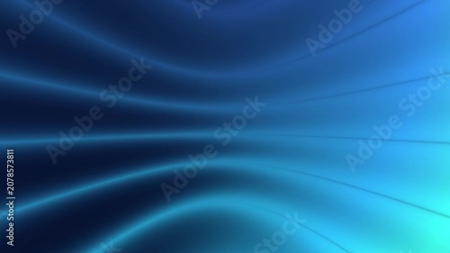 Abstract blue and cyan wavy lines background with smooth glowing gradient seamless loop animation