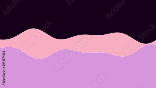 Wave Line Pink Two Lines Falling Audio Sound Waveform Seamless Loop - Black Background Screen Blend Overlay