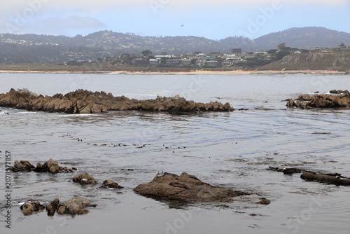 Rocky outcrops in the Pacific Ocean near Monterey, California