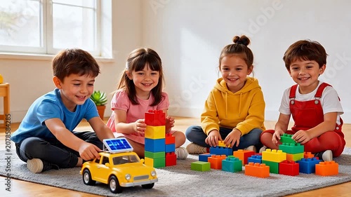 Children playing with toys