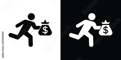 Tableau sur toile Thief icon