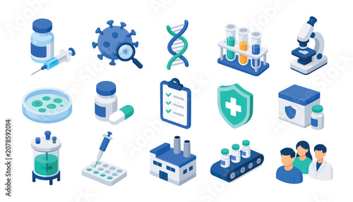 Schilderij op canvas Medical Laboratory Science Equipment.