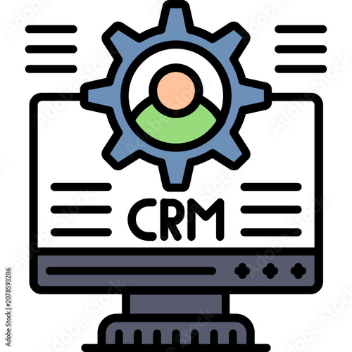 CRM Icon Vector Element