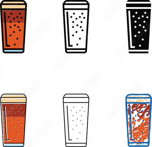 Foto brown ales beer styles glass color icon vector