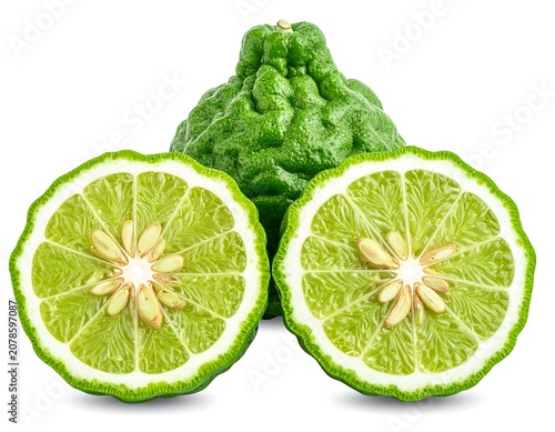 Fresh green broccoli florets on white background.