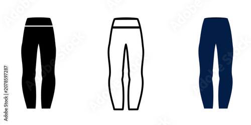 Foto Leggings pants set icon isolated on white background.