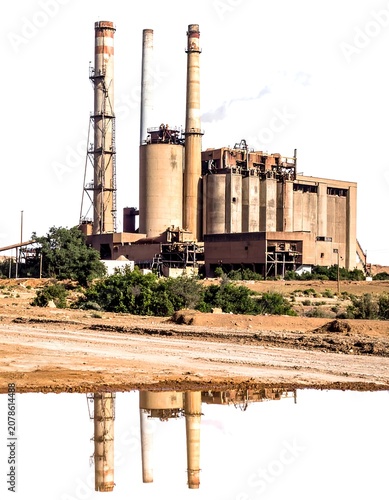 Industrial facility with storage tanks and pipelines.
