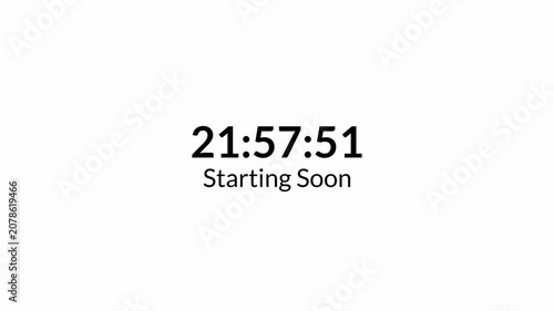 One day countdown timer animation in one minute with transparent background, 24 hours countdown in 60 second with alpha channel in 4k.