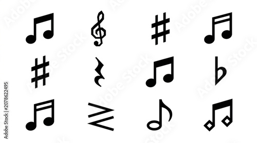 Photos Collection of Musical Notes and Symbols.