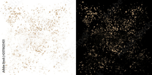 Tableau sur toile Elegant Golden Particle Dust Transition PNG Isolated on Transparent Background f