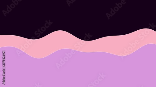 Wave Line Pink Two Lines Slow Falling Audio Sound Waveform Seamless Loop - Black Background Screen Blend Overlay