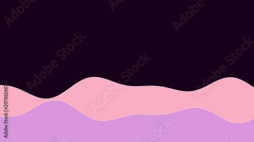 Wave Line Pink Two Lines Fast Rising Audio Sound Waveform Seamless Loop - Black Background Screen Blend Overlay