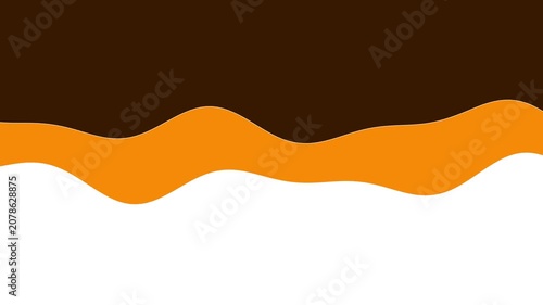 Wave Line Orange Brown Two Lines Slow Falling Audio Sound Waveform Seamless Loop - Black Background Screen Blend Overlay
