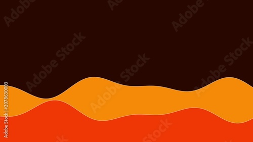 Wave Line Orange Brown Two Lines Fast Rising Audio Sound Waveform Seamless Loop - Black Background Screen Blend Overlay
