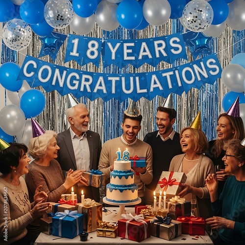 Celebrating Eighteen Years Anniversary Party with Friends and Family.