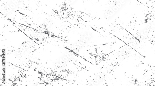 White background with scattered grey distressed grunge texture and abstract scratch marks