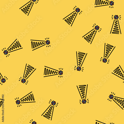 Schilderij op canvas gamma rays nuclear energy vector seamless pattern gamma rays nuclear energy sign