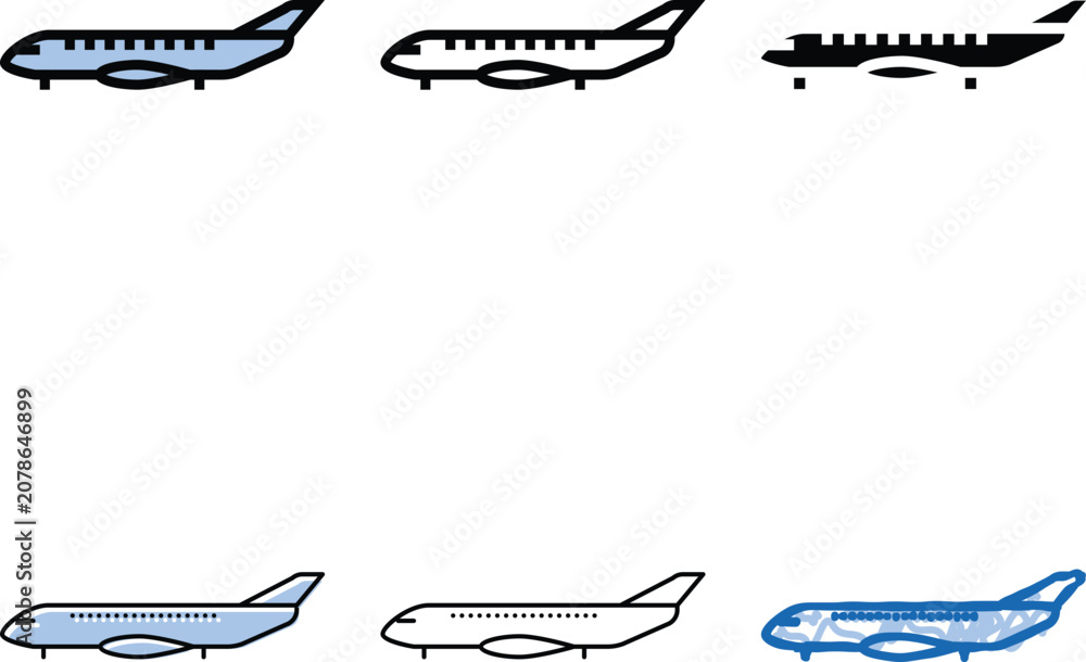 Obraz premium regional jet airplane aircraft color icon vector. regional jet airplane aircraft edition sign. isolated symbol