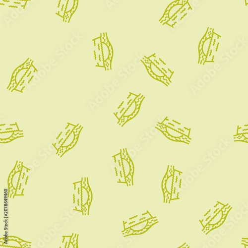 Obraz na plátně box girder bridge vector line seamless pattern box girder bridge sign illustrati