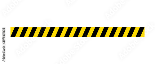 Fotografía Yellow black diagonal warning stripe tape pattern safety caution border design e