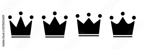 Foto Crown icon set vector. crown sign and symbol