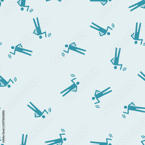 hello hand man vector glyph seamless pattern hello hand man sign illustration