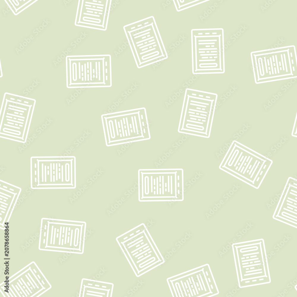 Fototapeta premium ebook digital device vector line seamless pattern ebook digital device sign illustration