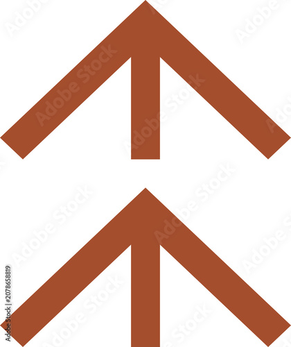 Photos Minimalist double upward arrow motif
