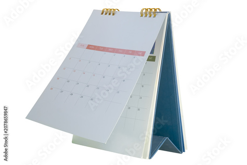 Obraz na plátně Desk calendar PNG isolated on transparent background featuring a full year calendar planner