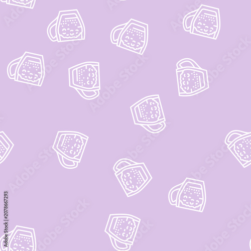 Bild auf Leinwand raf coffee vector line seamless pattern raf coffee sign illustration