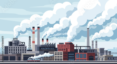 IndustrialComplexWithPollutionAndAirplane.