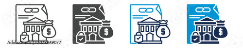 lien business icon set with multi concept