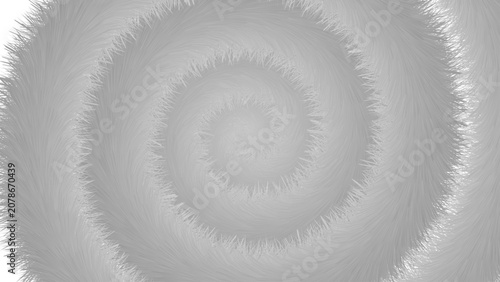 Soft Fluffy Spiral Texture in Silver Gray