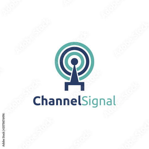 Channel Signal Logo Vector Modern Simple