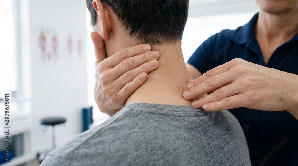 Chiropractor treating a patient in a bright modern clinic