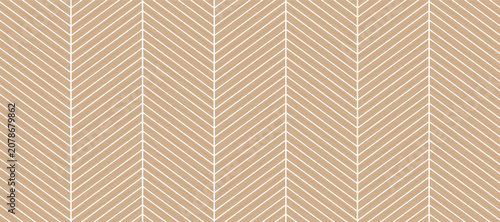Fotografía Seamless wood board pattern featuring light brown texture with white chevron lin