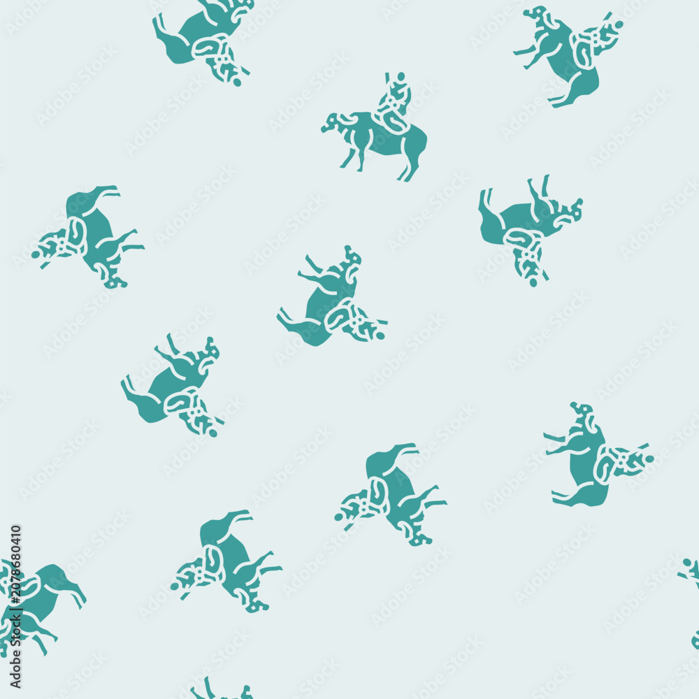 Fototapeta premium laozi ox taoism vector glyph seamless pattern laozi ox taoism sign illustration