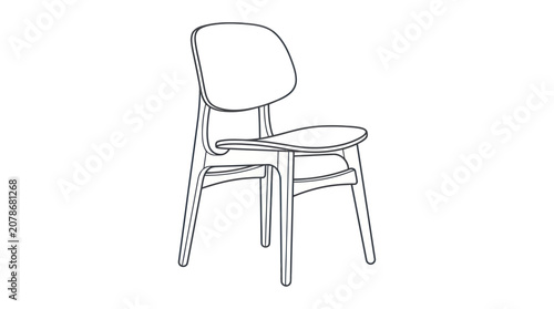 Konstfotografi A simple wooden chair design.