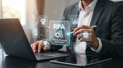 Robotic process automation RPA concept