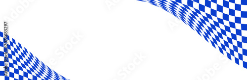 Bavarian blue and white diamond pattern flag background.