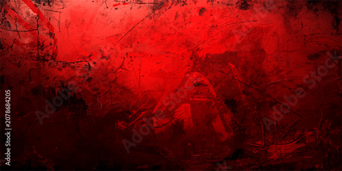Fotografie Intense crimson texture, abstract background evoking emotion, raw energy, with a hint of deep shadows and subtle distressed markings