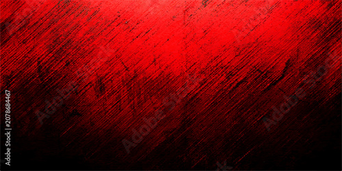 Foto Scratched crimson texture background with dark gradient creates gritty, intense atmosphere