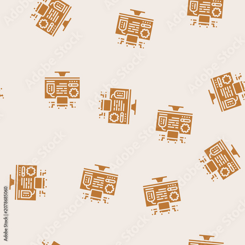 early adopter tech enthusiast vector glyph seamless pattern early adopter tech enthusiast sign illustration