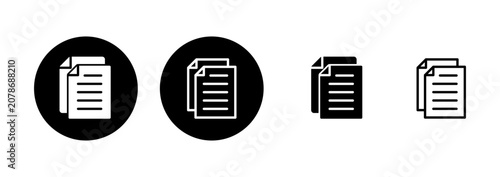 Foto Document icon logo design. Paper sign and symbol. File Icon